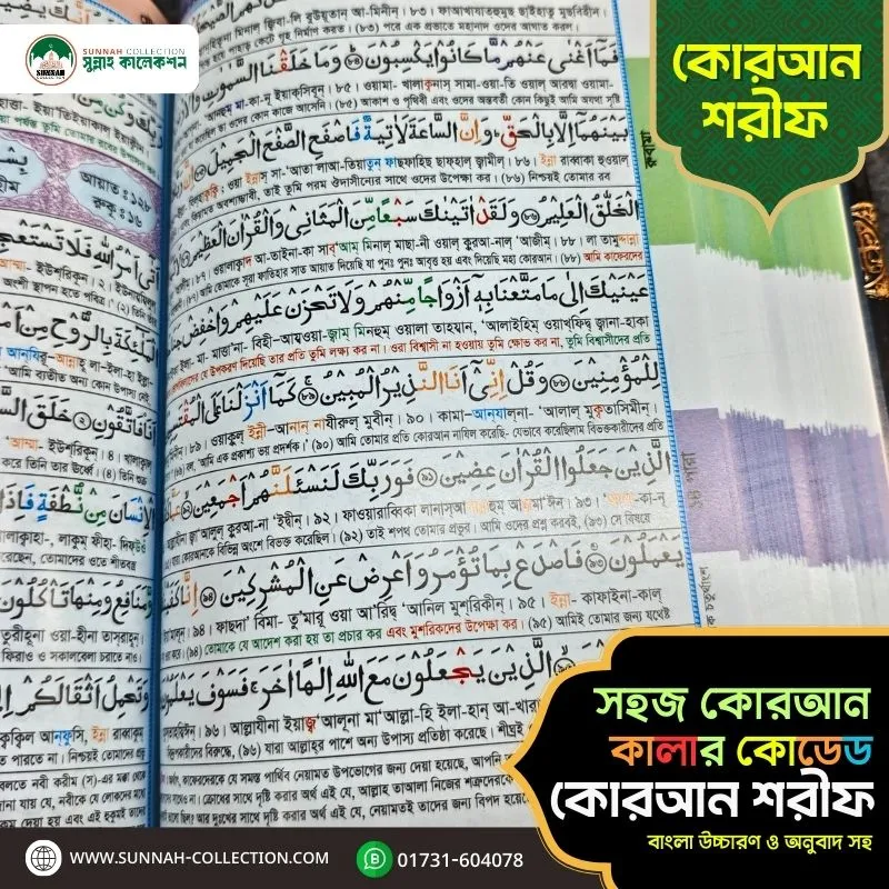 সহজ কোরআন-কালার কোডেড কোরআন শরীফ-Easy Quran Colour Coded Quran Sharif - Image 4