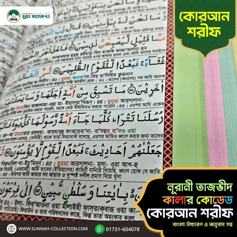 তাজভীদ কালার কোডেড বাংলা অনুবাদ কোরআন শরীফ-Tajvid Color Coded Quran Sharif - Image 3