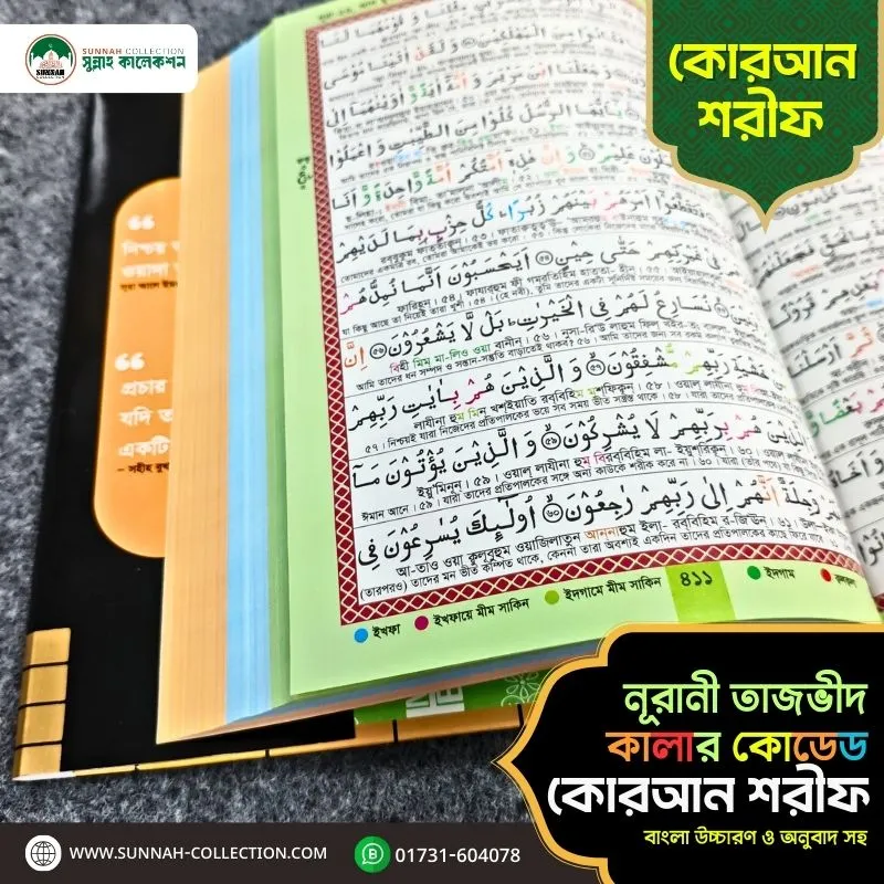 তাজভীদ কালার কোডেড বাংলা অনুবাদ কোরআন শরীফ-Tajvid Color Coded Quran Sharif - Image 2